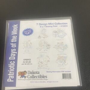 Dakota Collectibles Embroidery Designs 7 Design Patriotic Days If The Week‎